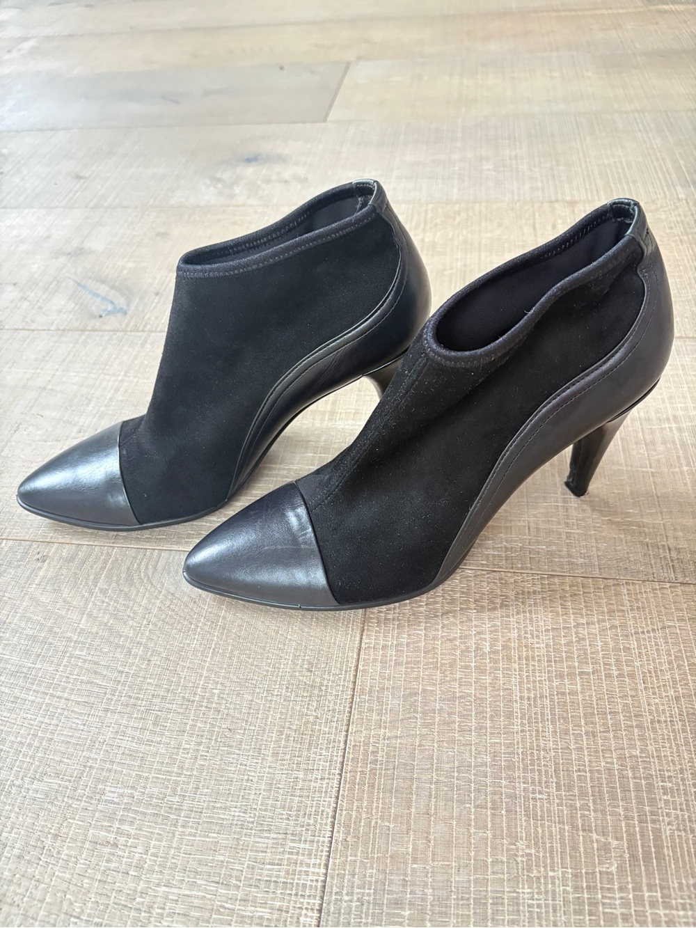 Black Pointed-Toe Ankle Booties - ECCO